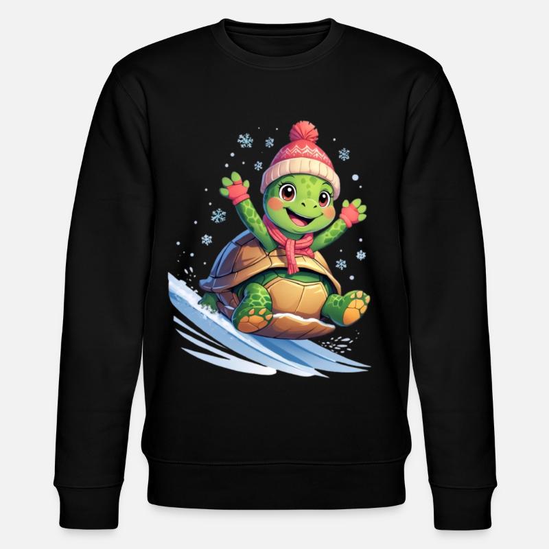Winter Wave Surfturtle - Stanley/Stella CHANGER Unisex Organic Sweatshirt - black