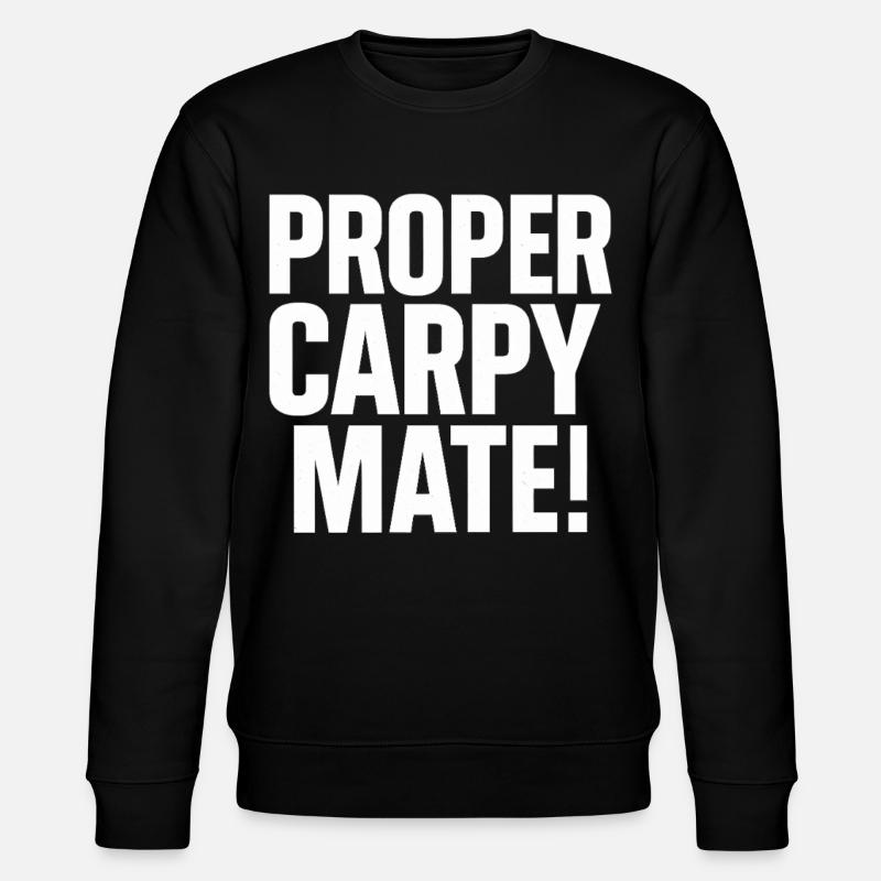 Richtiger Karpfen-Kumpel Spruch - Stanley/Stella Unisex Bio-Sweatshirt CHANGER  - Schwarz