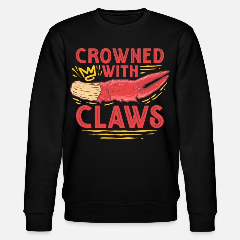 Alaska Königskrabben Crowned With Claws - Stanley/Stella Unisex Bio-Sweatshirt CHANGER  - Schwarz