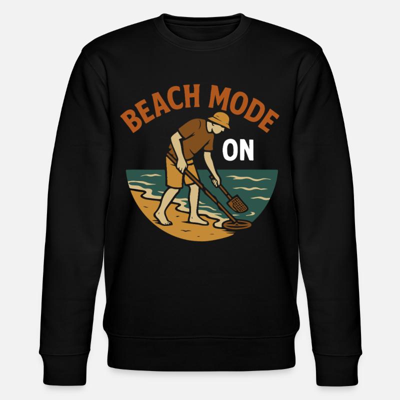 Strandmodus bei der Schatzsuche bei Metallerkennung - Stanley/Stella Unisex Bio-Sweatshirt CHANGER  - Schwarz