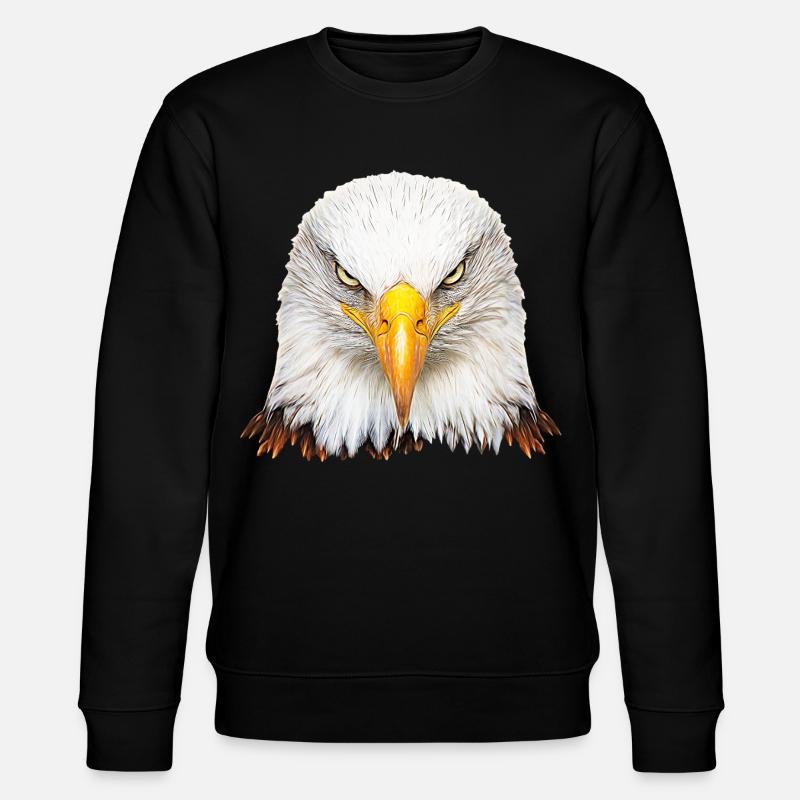 Weisskopfseeadler - Stanley/Stella Unisex Bio-Sweatshirt CHANGER  - Schwarz