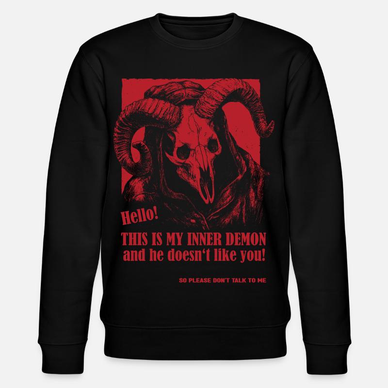 Mein Innerer Dämon - Stanley/Stella Unisex Bio-Sweatshirt CHANGER  - Schwarz