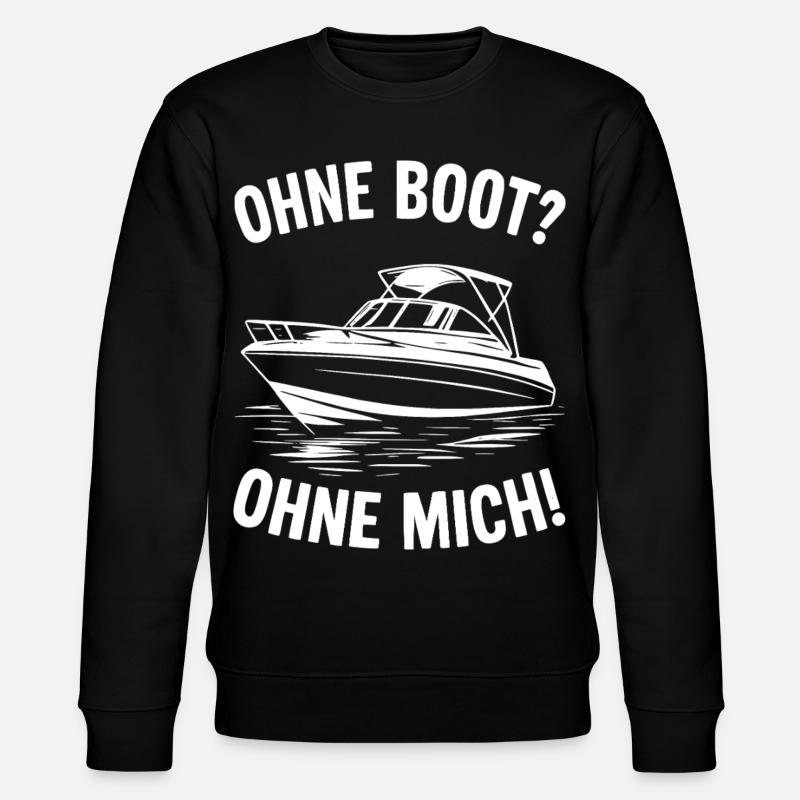 Ohne Boot? Ohne Mich! - Stanley/Stella Unisex Bio-Sweatshirt CHANGER - Schwarz
