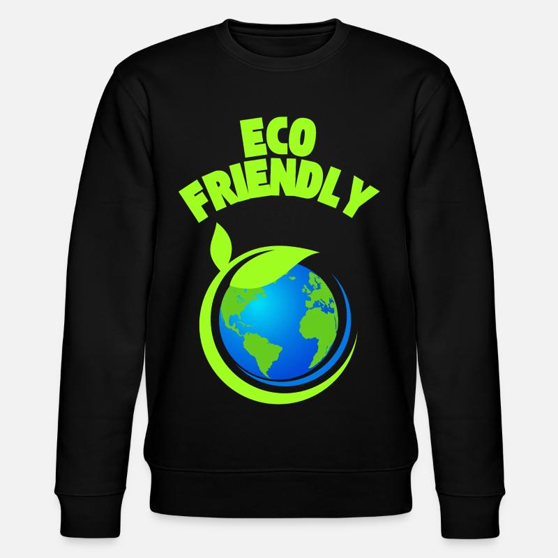 Graphique Éco Leaf Earth - Sweat bio CHANGER Stanley/Stella Unisexe - noir