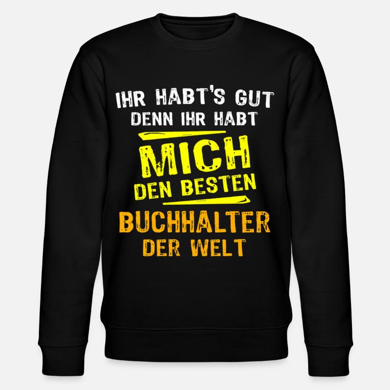 Buchhalter Geschenk - Stanley/Stella Unisex Bio-Sweatshirt CHANGER  - Schwarz
