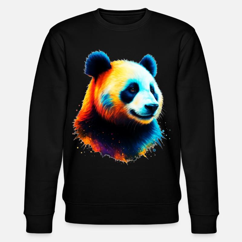 Panda - Stanley/Stella Unisex Bio-Sweatshirt CHANGER  - Schwarz