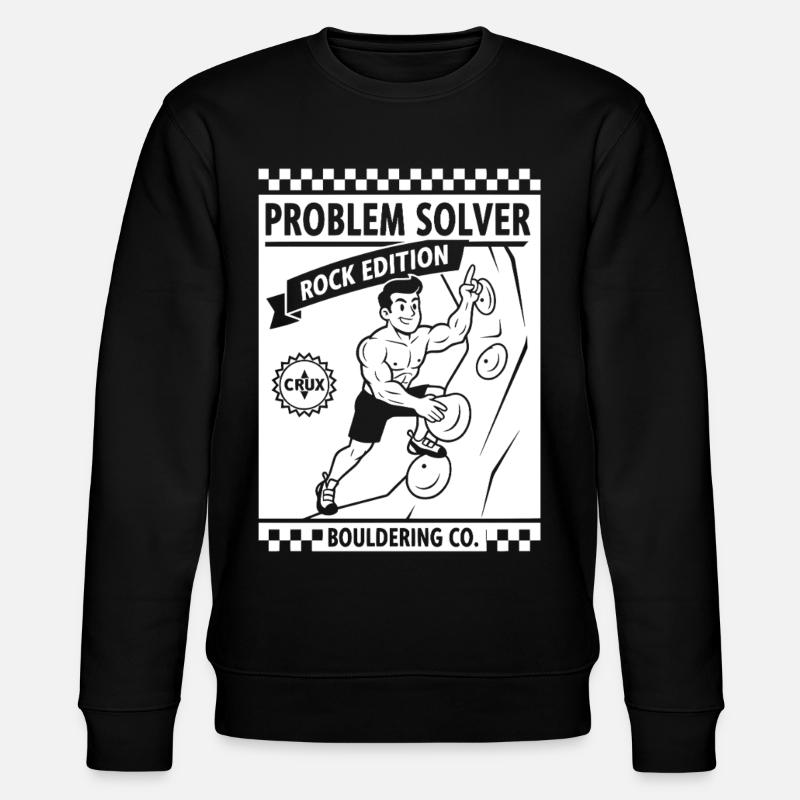 Problem Solver Rock Edition Kletterwand-Spaß - Stanley/Stella Unisex Bio-Sweatshirt CHANGER - Schwarz