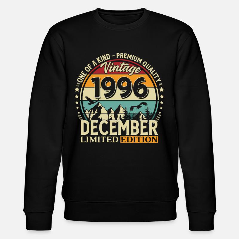 29e anniversaire Millésime décembre 1996 - Sweat bio CHANGER Stanley/Stella Unisexe - noir
