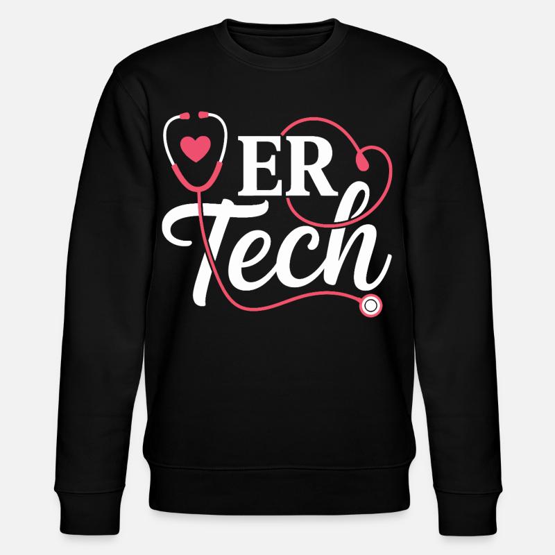 ERTech Stethoskop Herz - Stanley/Stella Unisex Bio-Sweatshirt CHANGER  - Schwarz