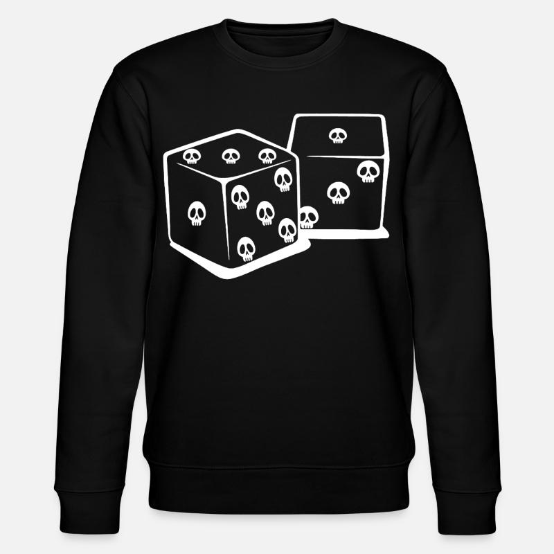 Playing with dice (white) - Stanley/Stella CHANGER Unisex Organic Sweatshirt - black