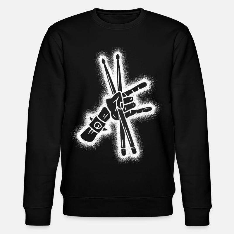 Drums Drummers Boys Men Drummers - Stanley/Stella CHANGER Unisex Organic Sweatshirt - black