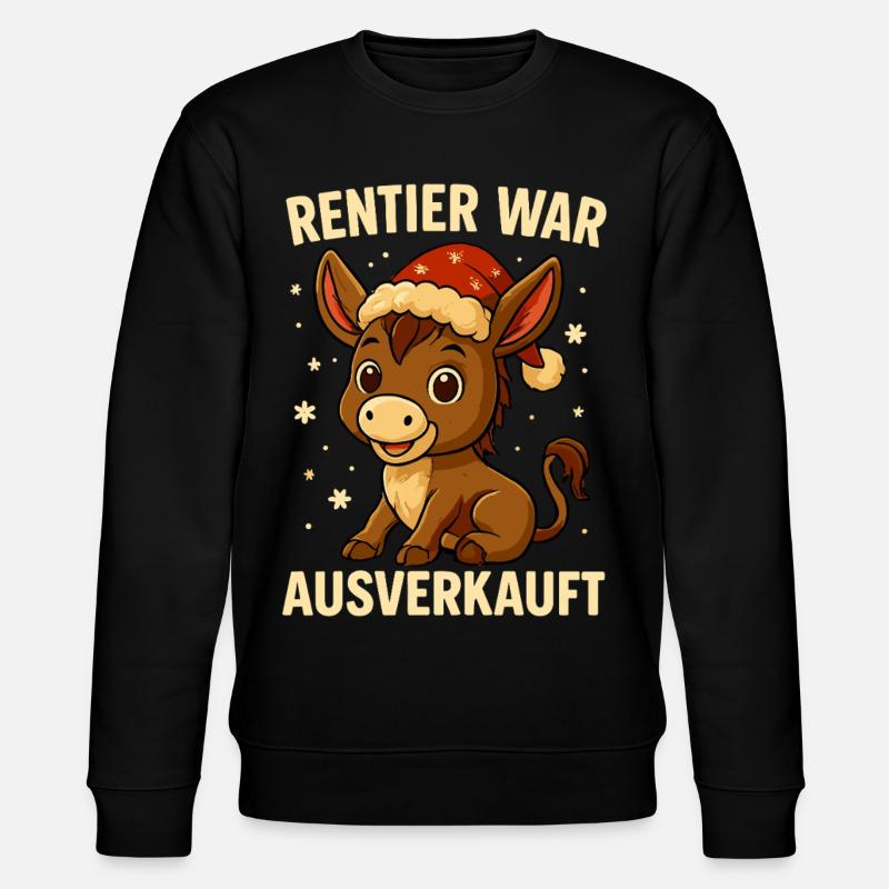 Reindeer a affiché complet Donkey Christmas - Sweat bio CHANGER Stanley/Stella Unisexe - noir