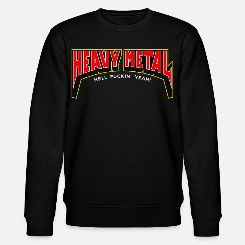 Heavy Metal Hell yes 3D-Logo-Banner - Stanley/Stella Unisex Bio-Sweatshirt CHANGER  - Schwarz