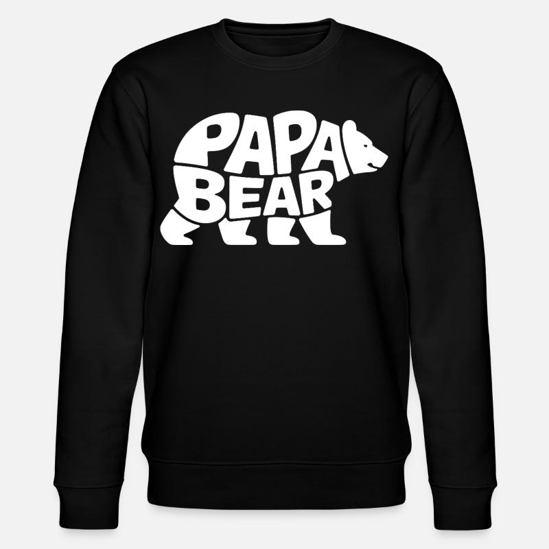 Papa Bear - Stanley/Stella Unisex Bio-Sweatshirt CHANGER  - Schwarz