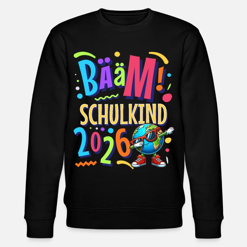 Bääm Schulkind 2026 - Stanley/Stella Unisex Bio-Sweatshirt CHANGER  - Schwarz