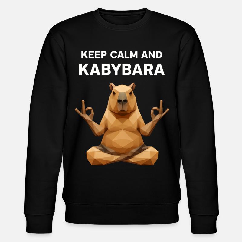 Keep Calm Kabybara - Stanley/Stella Unisex Bio-Sweatshirt CHANGER  - Schwarz