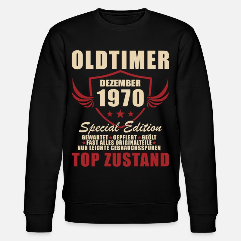 Édition spéciale Oldtimer 1970 - Sweat bio CHANGER Stanley/Stella Unisexe - noir