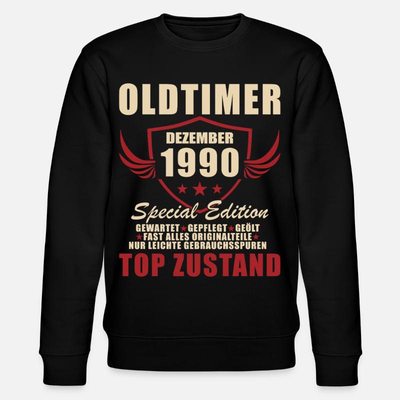 Oldtimer December 1990 Special Edition - Stanley/Stella CHANGER Unisex Organic Sweatshirt - black
