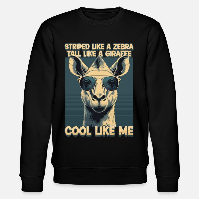 Okapi Tier - Stanley/Stella Unisex Bio-Sweatshirt CHANGER  - Schwarz