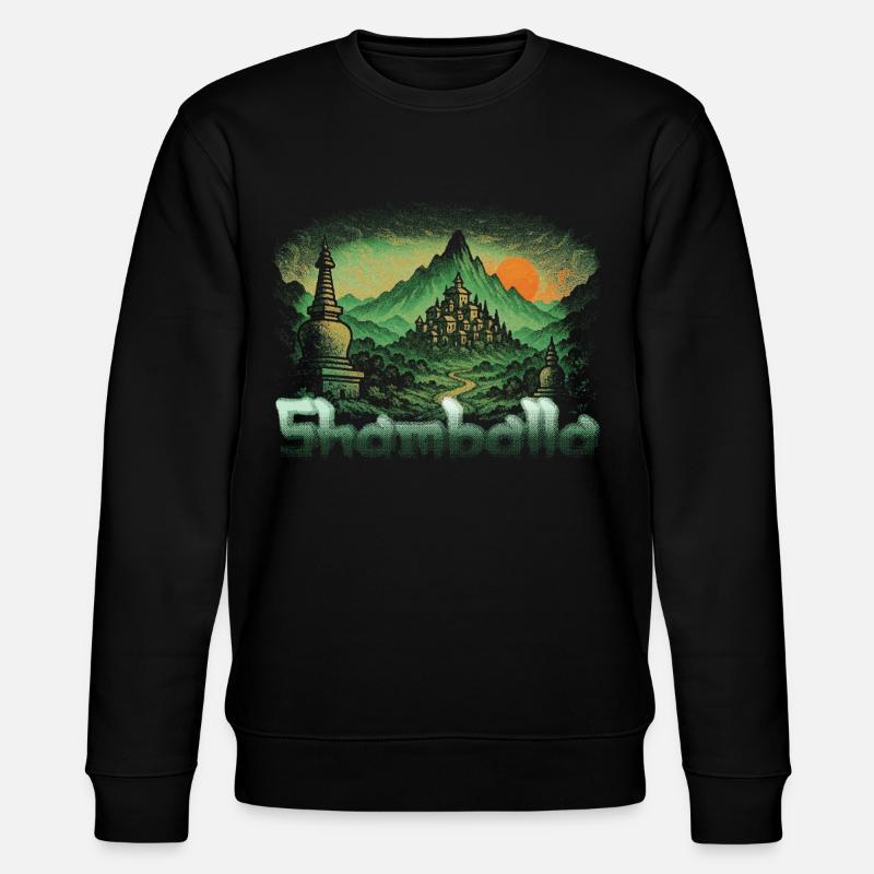 Coucher de soleil de Shamballa - Sweat bio CHANGER Stanley/Stella Unisexe - noir