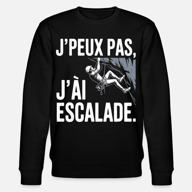 j'peux pas j'ai escalade - Sweat bio CHANGER Stanley/Stella Unisexe - noir