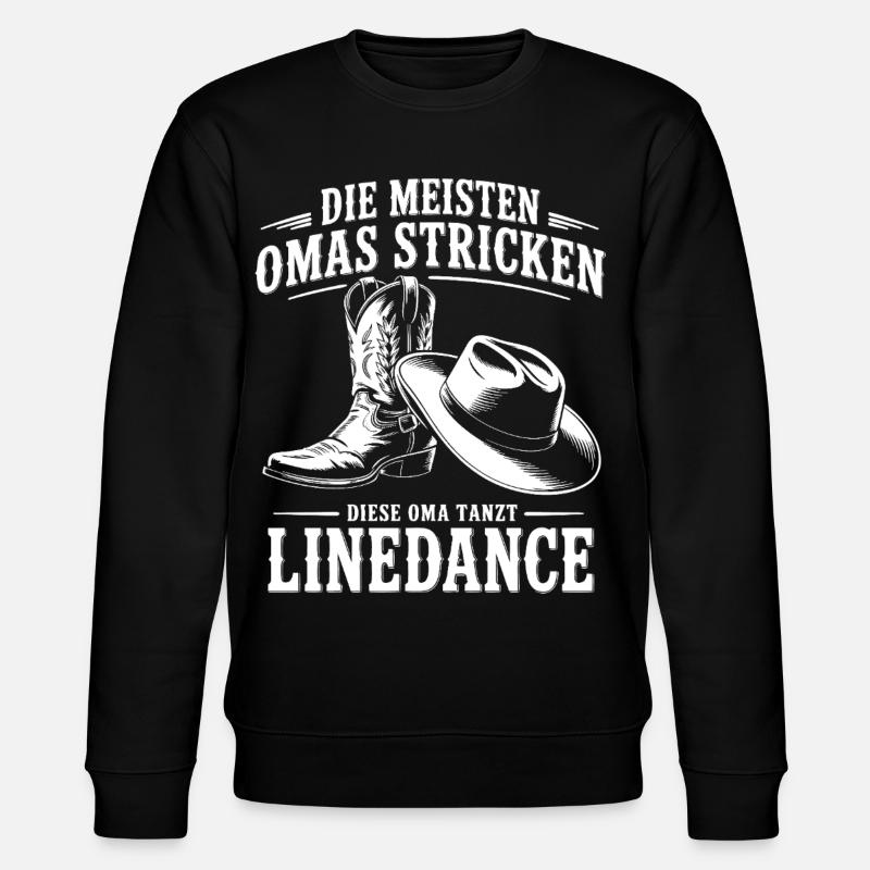 Oma tanzt LineDance - Stanley/Stella Unisex Bio-Sweatshirt CHANGER - Schwarz