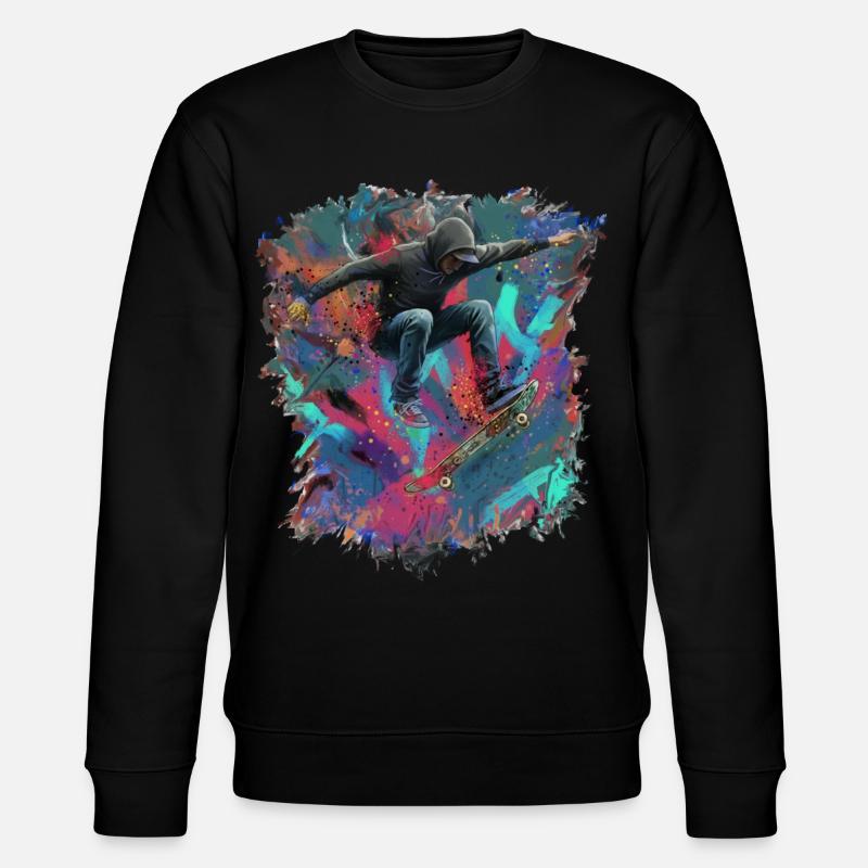 skateboarden - Stanley/Stella Unisex Bio-Sweatshirt CHANGER  - Schwarz