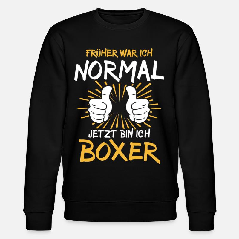 Boxer Spruch - Stanley/Stella Unisex Bio-Sweatshirt CHANGER  - Schwarz
