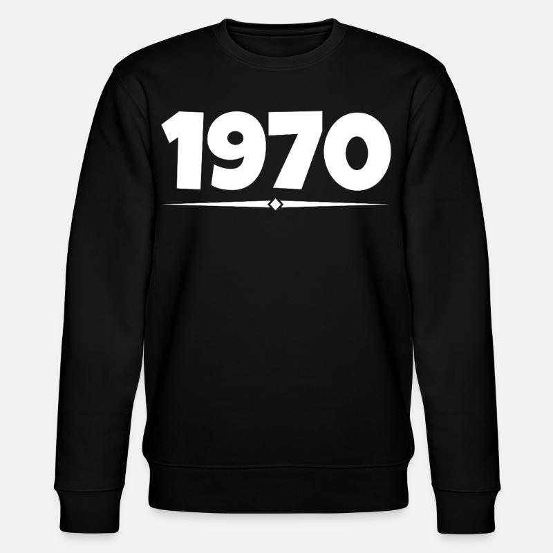 Geschenk von 1970 - Stanley/Stella Unisex Bio-Sweatshirt CHANGER  - Schwarz
