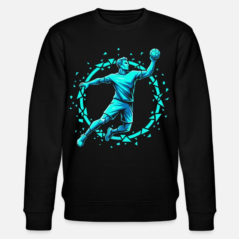 Handball Leidenschaft Hitze Training Geschenk - Stanley/Stella Unisex Bio-Sweatshirt CHANGER  - Schwarz