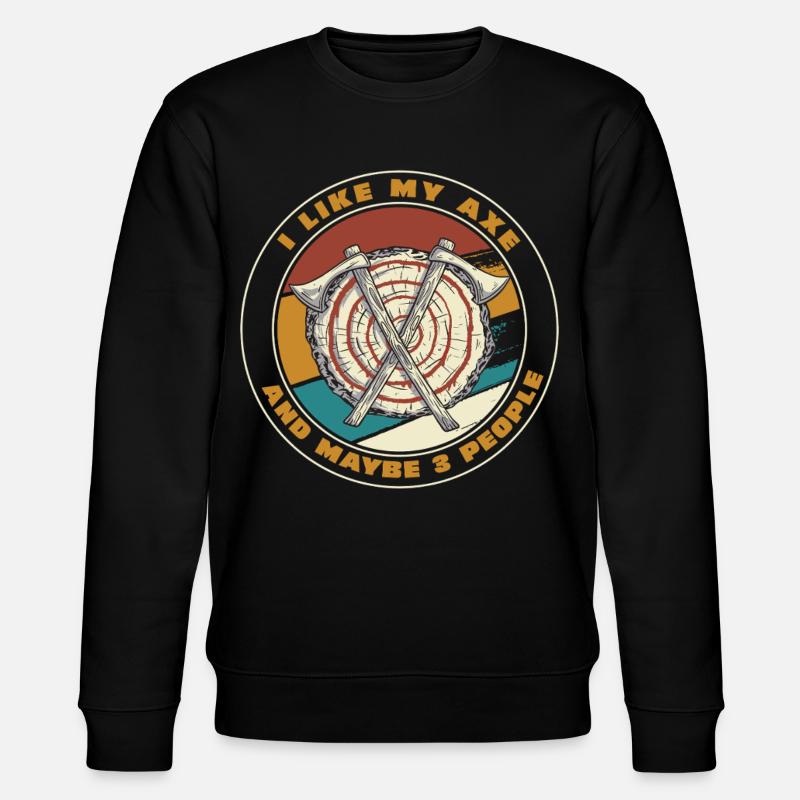 Patch rétro Axe Targets - Sweat bio CHANGER Stanley/Stella Unisexe - noir