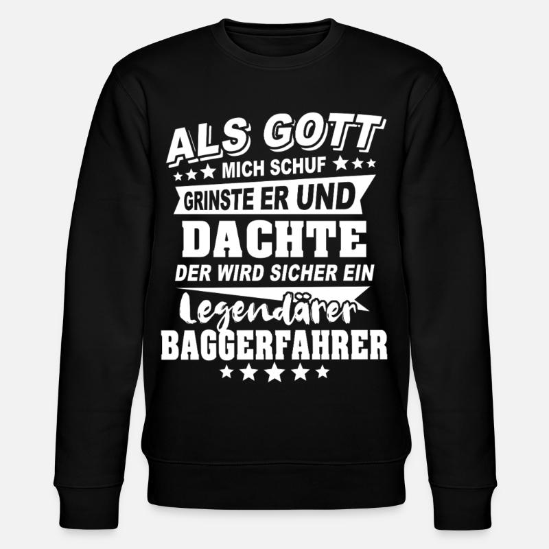 Excavator Operator - Stanley/Stella CHANGER Unisex Organic Sweatshirt - black