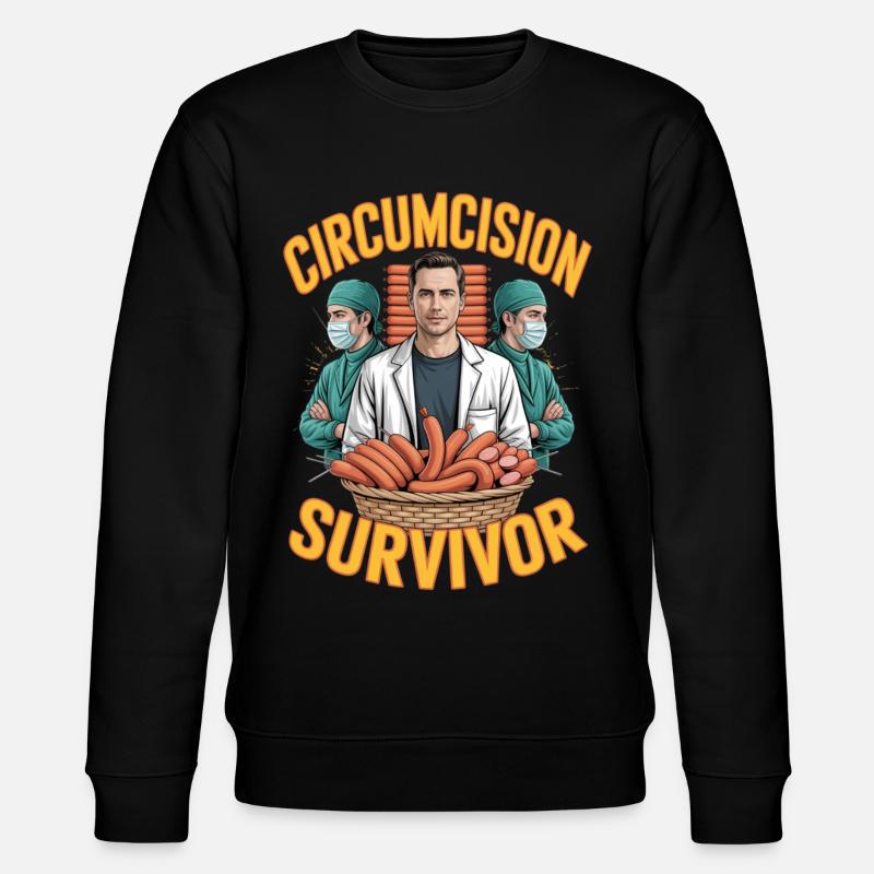 Circumcision Survivor Unwearable Bootleg - Stanley/Stella Unisex Bio-Sweatshirt CHANGER  - Schwarz
