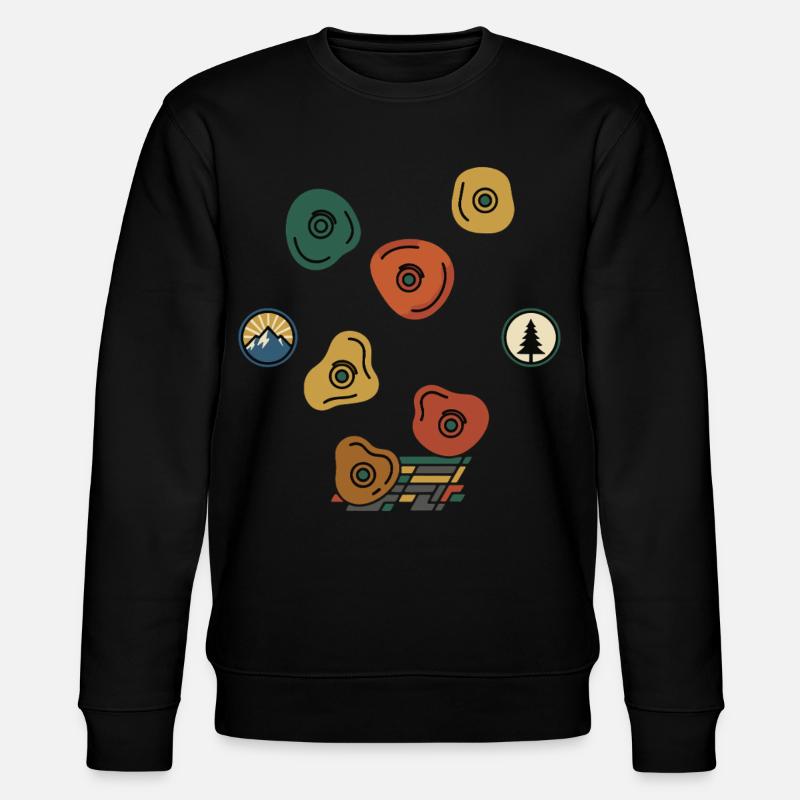Kletterabenteuer Bouldering-Gym Wandspaß - Stanley/Stella Unisex Bio-Sweatshirt CHANGER  - Schwarz