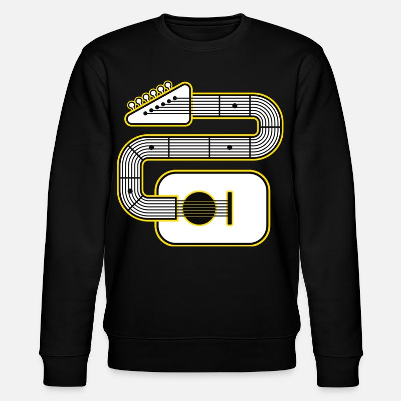 Abstrakte Gitarrenkunst - Stanley/Stella Unisex Bio-Sweatshirt CHANGER - Schwarz