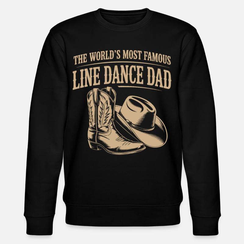 Line Dance Dad Cowboy Boots - Stanley/Stella Unisex Bio-Sweatshirt CHANGER  - Schwarz