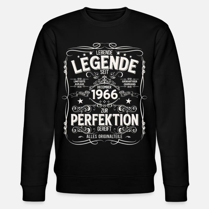 59e anniversaire Millésime décembre 1966 - Sweat bio CHANGER Stanley/Stella Unisexe - noir
