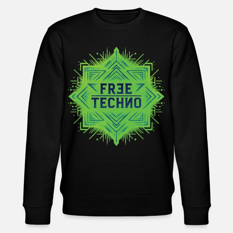 FREE TECHNO #1 - let's talk - Sweat bio CHANGER Stanley/Stella Unisexe - noir