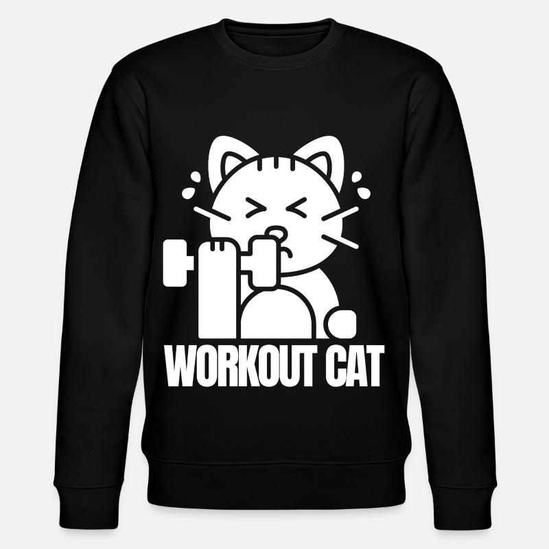 Muscular Cat Training - Stanley/Stella CHANGER Unisex Organic Sweatshirt - black
