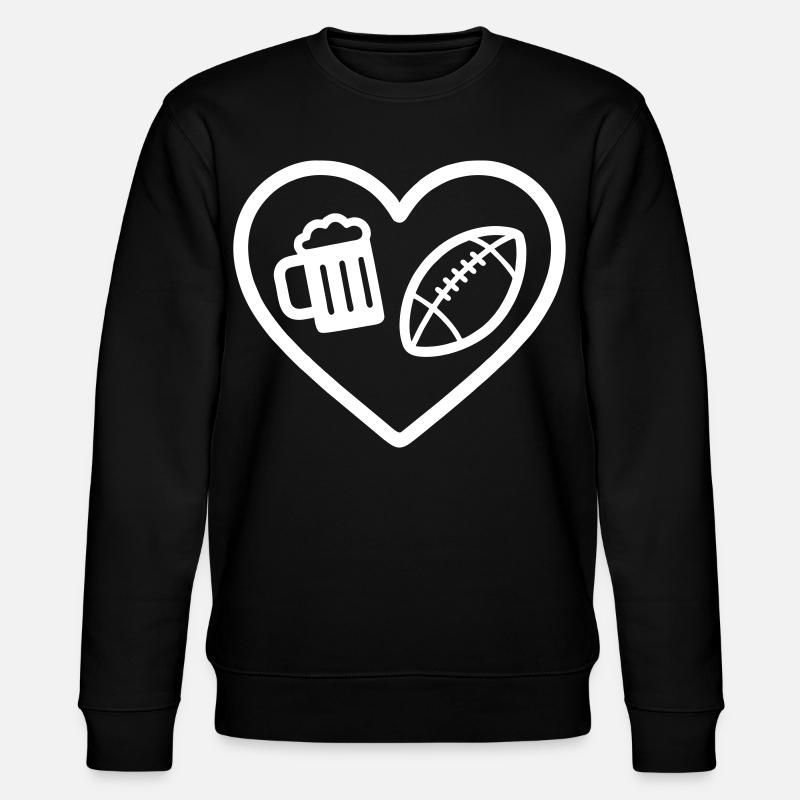 Heart Rugby Bier - Stanley/Stella Unisex Bio-Sweatshirt CHANGER  - Schwarz