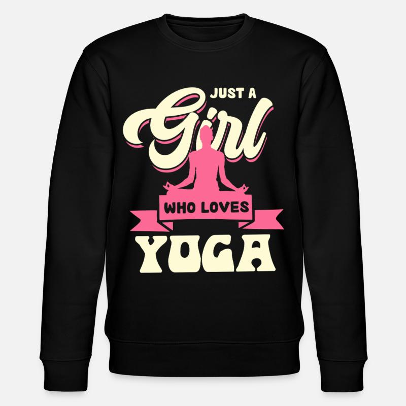 Mädchen mit Yoga-Leidenschaft - Stanley/Stella Unisex Bio-Sweatshirt CHANGER  - Schwarz