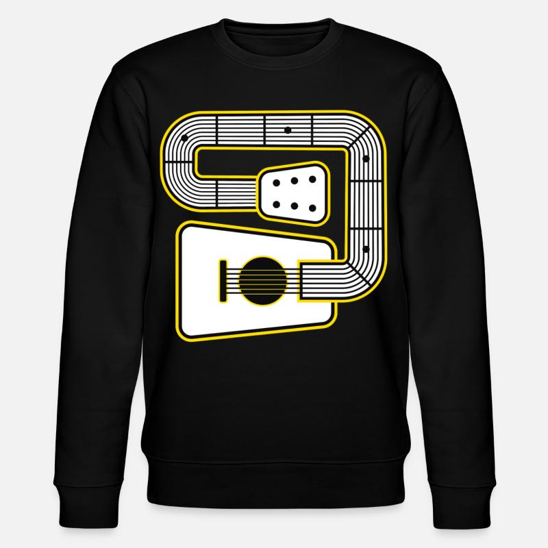 Abstrakte Formgitarre - Stanley/Stella Unisex Bio-Sweatshirt CHANGER  - Schwarz