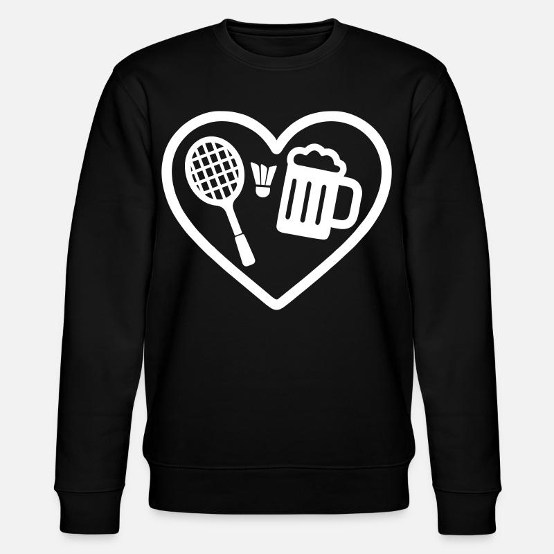 Bière de badminton Heart - Sweat bio CHANGER Stanley/Stella Unisexe - noir
