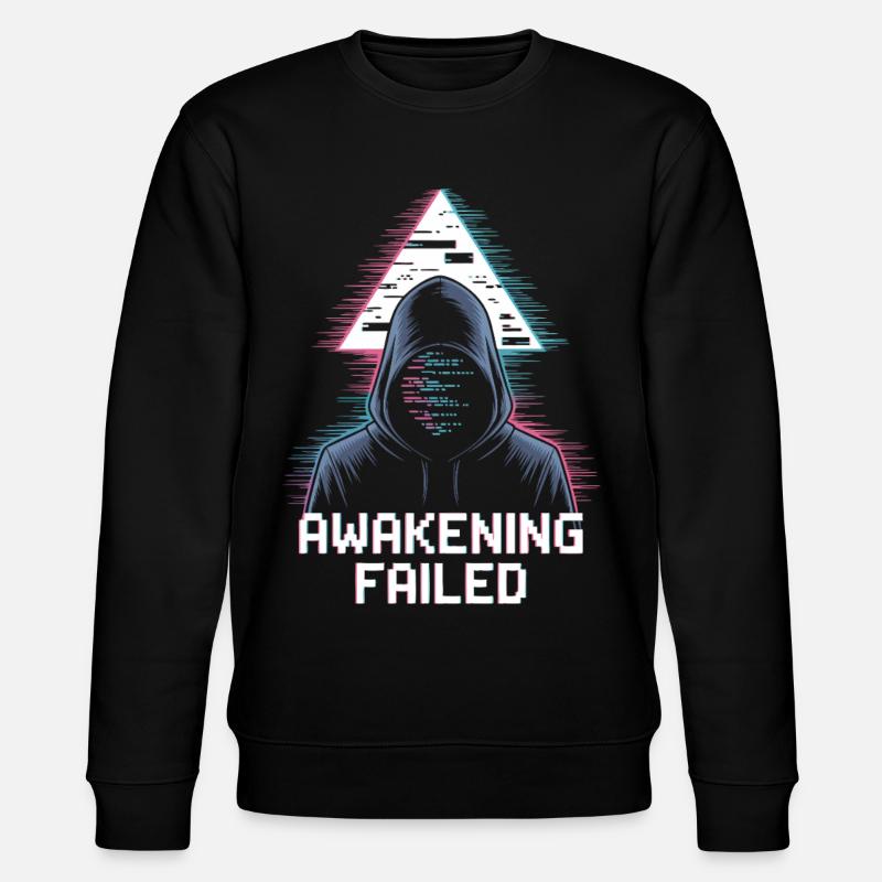 Awakening Failed – Neon Glitch Figur - Stanley/Stella Unisex Bio-Sweatshirt CHANGER  - Schwarz