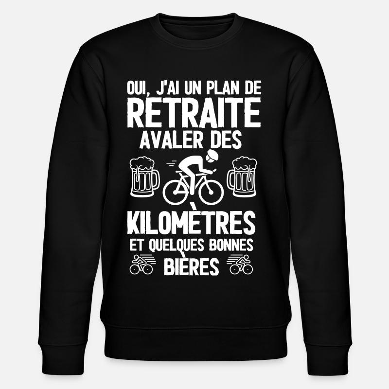 Retirement plan: bikes and beers - Stanley/Stella CHANGER Unisex Organic Sweatshirt - black