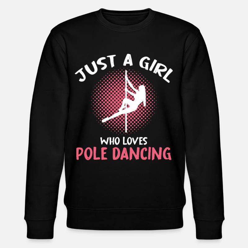 Pole Dancing Girl Typography - Stanley/Stella Unisex Bio-Sweatshirt CHANGER  - Schwarz