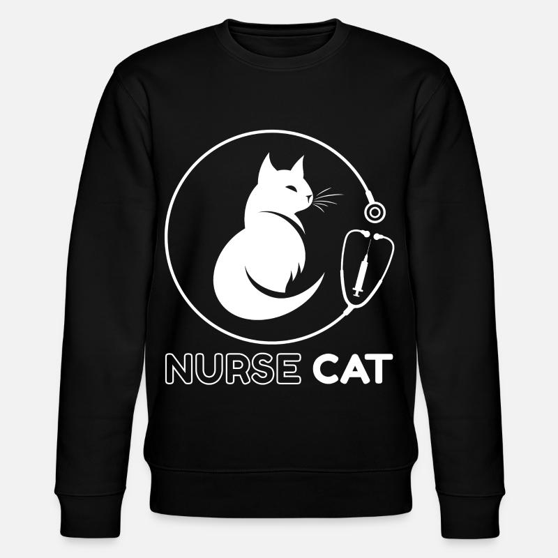 Chat Infirmier Stéthoscope - Sweat bio CHANGER Stanley/Stella Unisexe - noir
