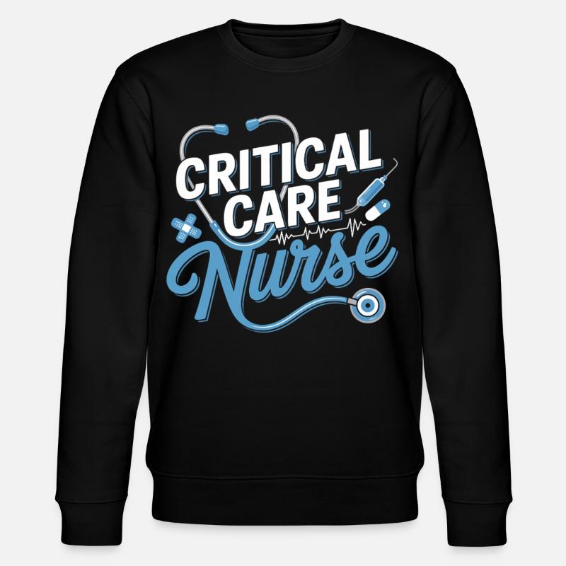 Intensivpflege Nurse Design - Stanley/Stella Unisex Bio-Sweatshirt CHANGER - Schwarz