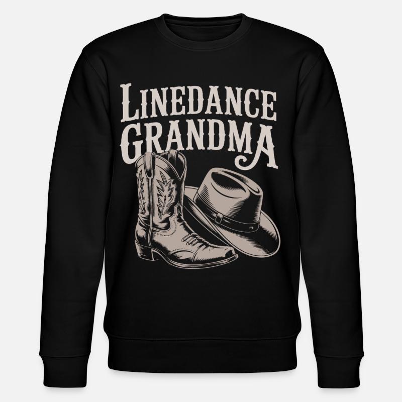 Linedance Oma Boots Hut - Stanley/Stella Unisex Bio-Sweatshirt CHANGER  - Schwarz