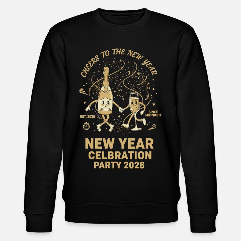 Neujahrsfeier 2026 Hoch - Stanley/Stella Unisex Bio-Sweatshirt CHANGER  - Schwarz